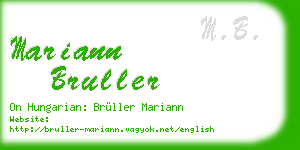mariann bruller business card