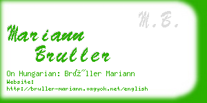 mariann bruller business card